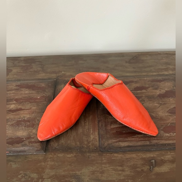 Shoes - Moroccan‎ handmade all leather Babouche shoes/slippers in Sz M